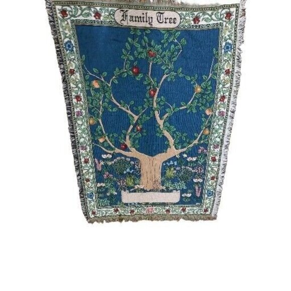 Mohawk Home Family Tree Throw Blanket Tapestry Made in USA 45"x65” - Picture 2 of 5